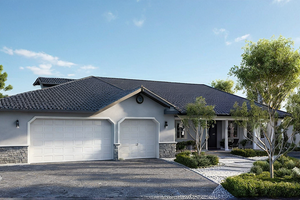 Country Exterior - Front Elevation Plan #515-6