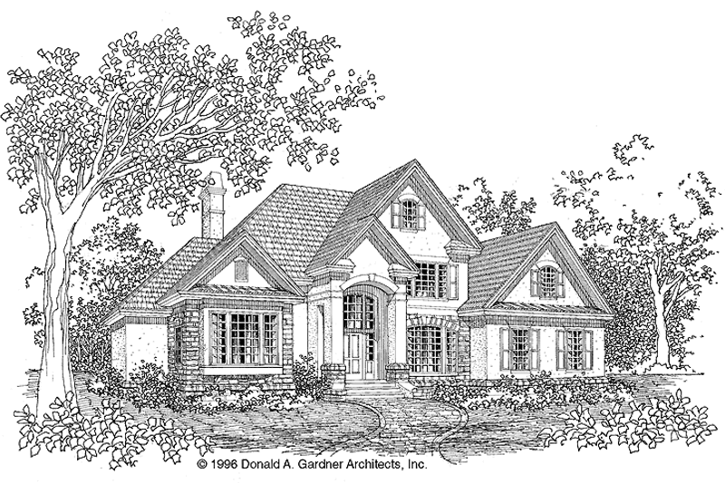 Dream House Plan - Traditional Exterior - Front Elevation Plan #929-321
