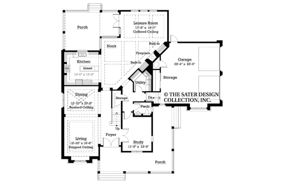 Floor Plan - Main Floor for Victorian House Plan #930-203 - 3 bed, 2.5 bath