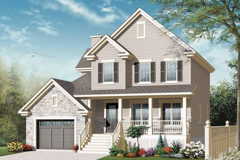 Home Plan - Country Exterior - Front Elevation Plan #23-2542