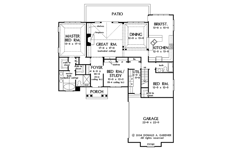 Home Plan - Floor Plan - Main Floor for Craftsman House Plan #929-732 - 3 bed, 2 bath