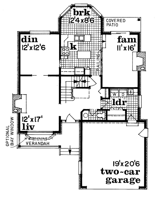 Home Plan - Country Floor Plan - Main Floor Plan #47-731