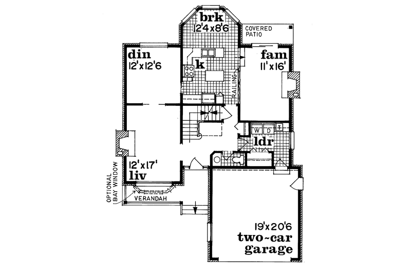 Home Plan - Floor Plan - Main Floor for Country House Plan #47-731 - 4 bed, 2.5 bath
