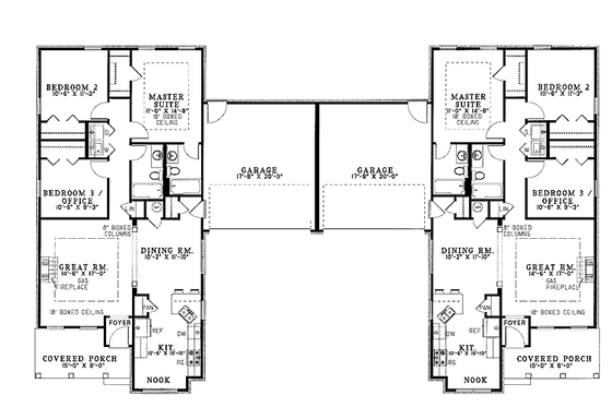Floor Plan - Main Floor for Country House Plan #17-2782 - 6 bed, 4 bath