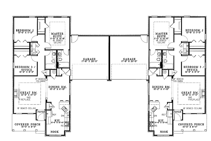 Dream House Plan - Floor Plan - Main Floor for Country House Plan #17-2782 - 6 bed, 4 bath