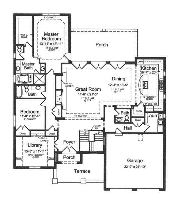 House Design - Traditional Floor Plan - Main Floor Plan #46-847