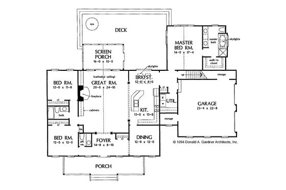 Floor Plan - Main Floor for Country House Plan #929-180 - 3 bed, 2.5 bath