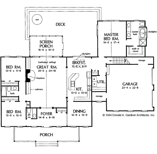 Country Floor Plan - Main Floor Plan #929-180
