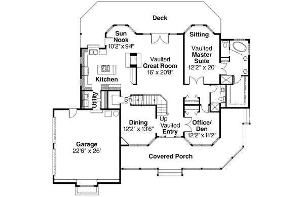 Home Plan - Farmhouse Floor Plan - Main Floor Plan #124-187