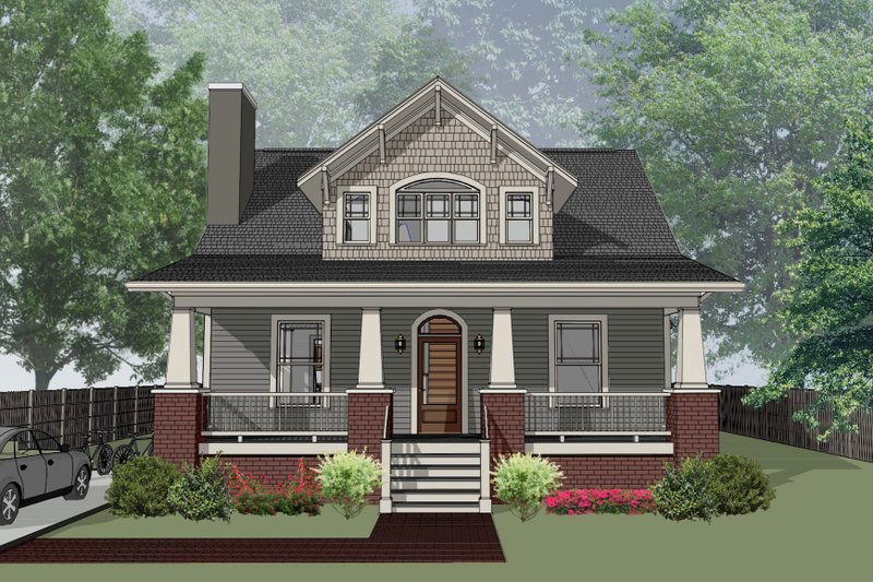 Craftsman Style House Plan - 4 Beds 2.5 Baths 2370 Sq/Ft Plan #79-361 ...