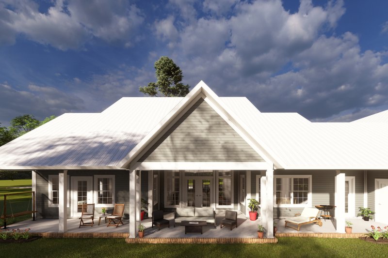 Dream House Plan - Exterior - Rear Elevation for Farmhouse House Plan #513-2206 - 4 bed, 4 bath