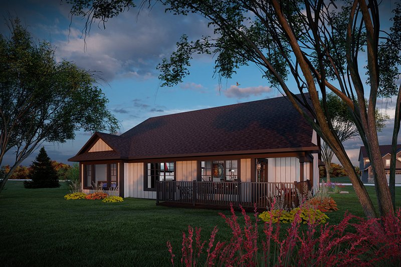 Home Plan - Exterior - Rear Elevation for Traditional House Plan #70-1535 - 2 bed, 1 bath