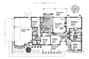 European Style House Plan - 3 Beds 2 Baths 2223 Sq/Ft Plan #310-234 