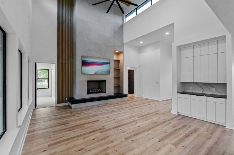 Dream House Plan - Interior - Family Room for Modern House Plan #1110-38 - 4 bed, 5 bath