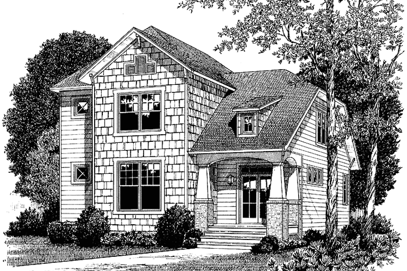 Dream House Plan - Craftsman Exterior - Front Elevation Plan #453-338