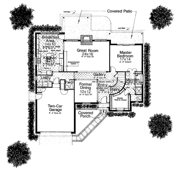 House Plan Design - Country Floor Plan - Main Floor Plan #310-1024