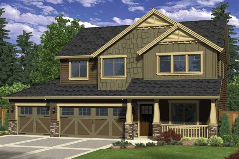 Architectural House Design - Craftsman Exterior - Front Elevation Plan #943-27