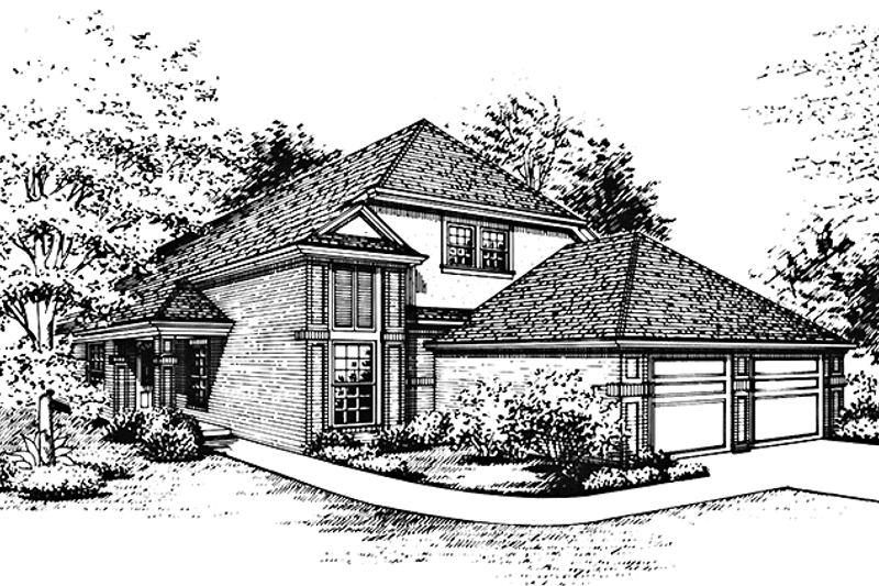 Home Plan - Traditional Exterior - Front Elevation Plan #45-465