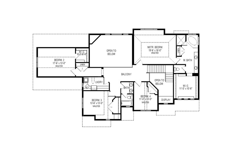 Home Plan - Floor Plan - Upper Floor for Traditional House Plan #920-76 - 6 bed, 3.5 bath