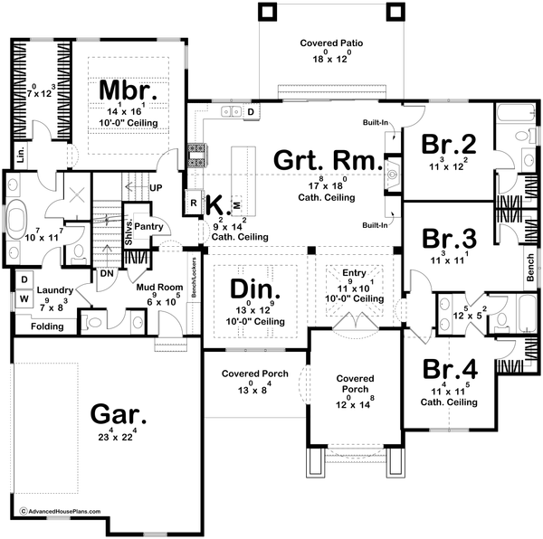 Modern Floor Plan - Main Floor Plan #455-398