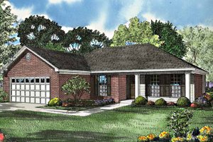 Exterior - Front Elevation 3 for Country House Plan #17-3132 - 3 bed, 2 bath