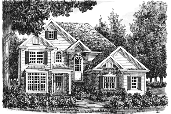 Exterior - Front Elevation 3 for Traditional House Plan #927-652 - 5 bed, 3 bath