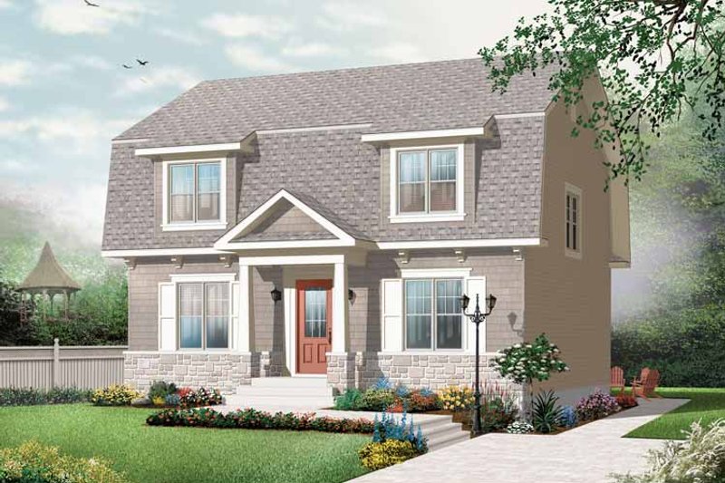 Architectural House Design - Exterior - Front Elevation 3 for Colonial House Plan #23-2415 - 4 bed, 2.5 bath