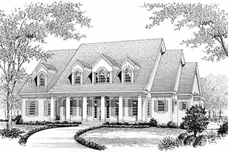 Dream House Plan - Exterior - Front Elevation 3 for Classical House Plan #453-325 - 5 bed, 2.5 bath