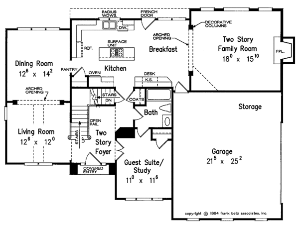 Architectural House Design - Mediterranean Floor Plan - Main Floor Plan #927-141