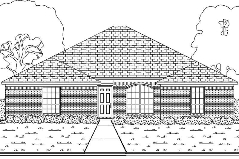 Dream House Plan - Exterior - Front Elevation 3 for Traditional House Plan #84-754 - 3 bed, 2 bath