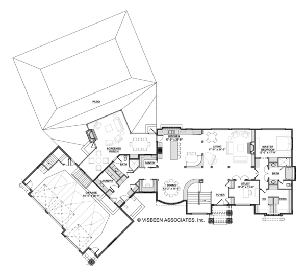 Architectural House Design - European Floor Plan - Main Floor Plan #928-267