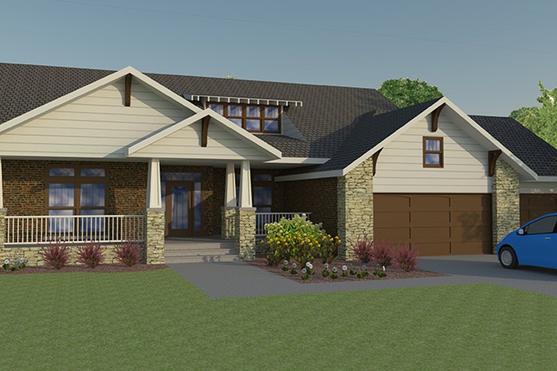 Home Plan - Exterior - Front Elevation 4 for Craftsman House Plan #1063-1 - 4 bed, 3.5 bath