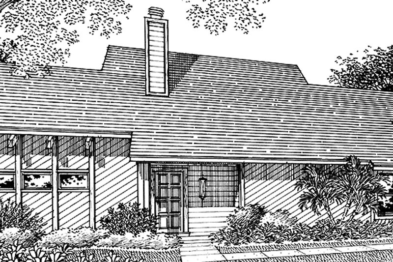 Home Plan - Exterior - Front Elevation 3 for Traditional House Plan #45-418 - 3 bed, 2.5 bath