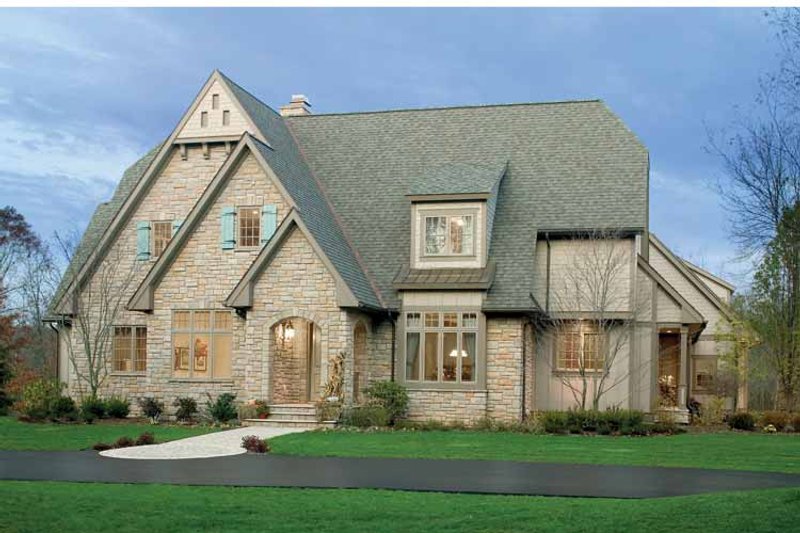 Home Plan - Exterior - Front Elevation 4 for European House Plan #928-42 - 4 bed, 3.5 bath