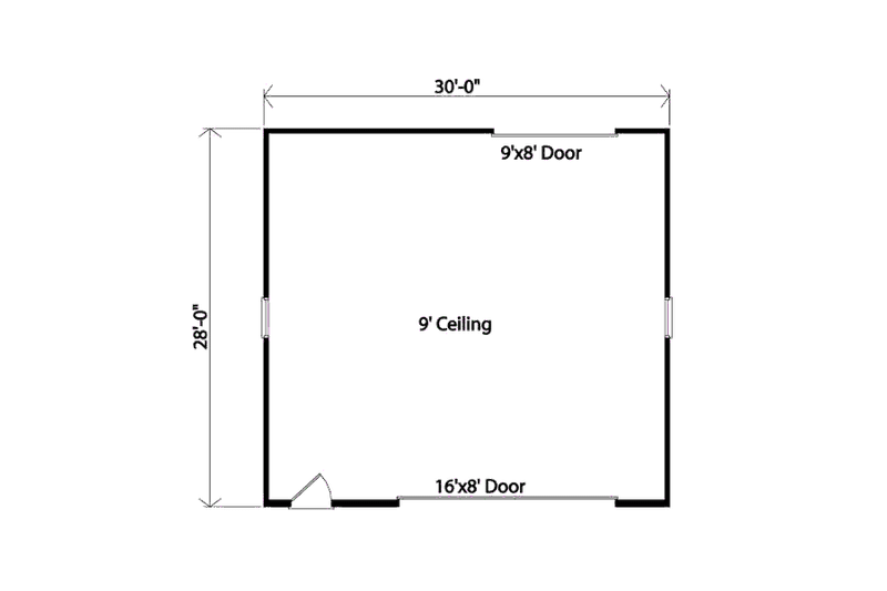 Architectural House Design - Floor Plan - Main Floor for Traditional House Plan #22-555, 0 bath
