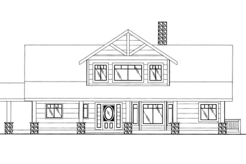 Dream House Plan - Exterior - Front Elevation 3 for Bungalow House Plan #117-638 - 3 bed, 4.5 bath