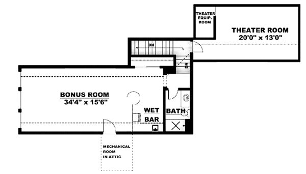 Architectural House Design - Mediterranean Floor Plan - Upper Floor Plan #1017-62