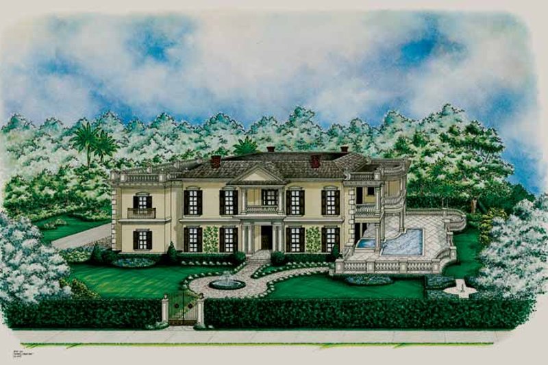 House Blueprint - Classical Exterior - Front Elevation Plan #1017-152
