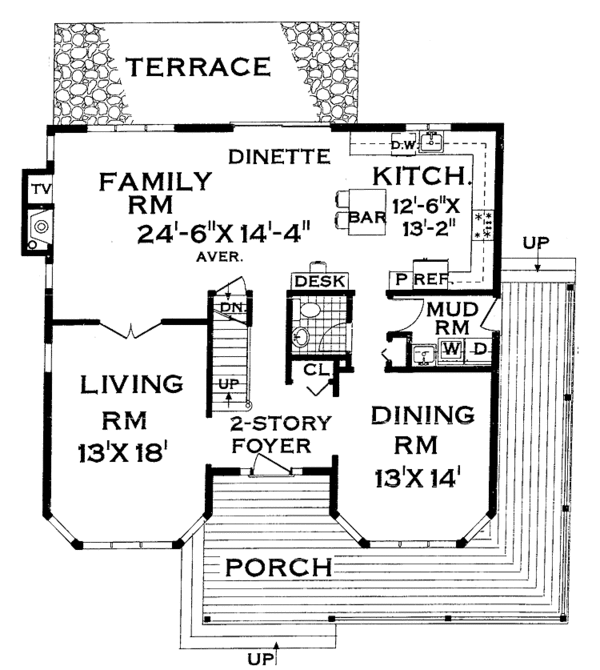 Dream House Plan - Farmhouse Floor Plan - Main Floor Plan #3-267