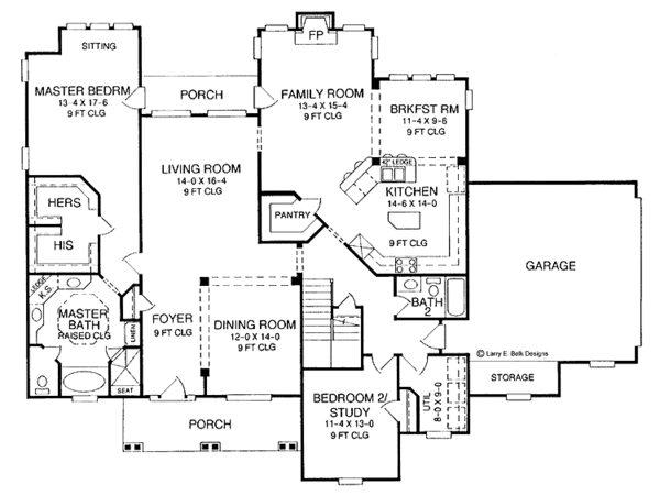 Dream House Plan - Country Floor Plan - Main Floor Plan #952-216
