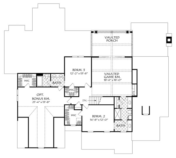 House Plan Design - Country Floor Plan - Upper Floor Plan #927-982