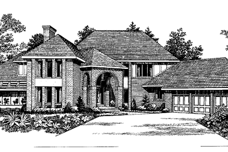 House Blueprint - Contemporary Exterior - Front Elevation Plan #72-796