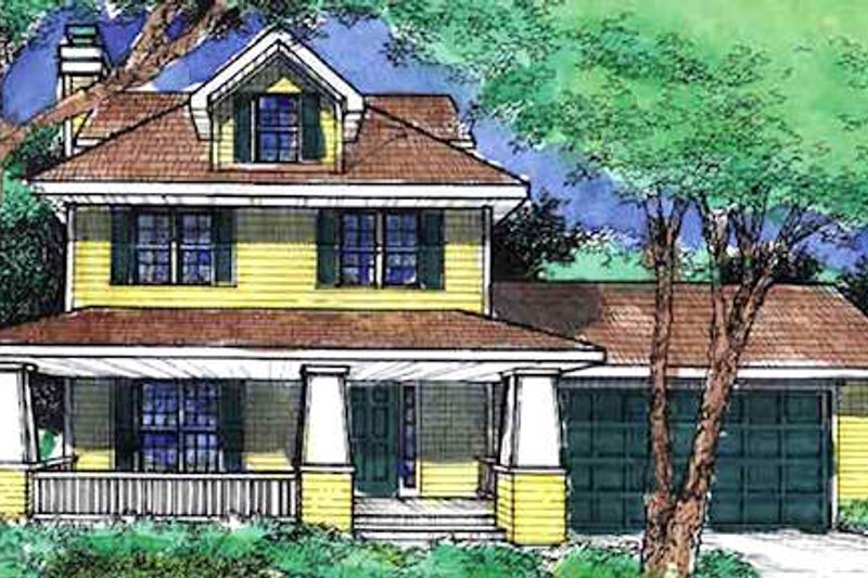 Architectural House Design - Craftsman Exterior - Front Elevation Plan #320-400
