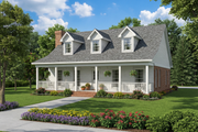 Country Style House Plan - 2 Beds 2 Baths 1712 Sq/Ft Plan #17-2181 Exterior 
