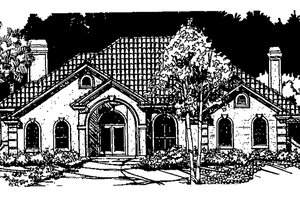 Home Plan - Mediterranean Exterior - Front Elevation Plan #1007-9