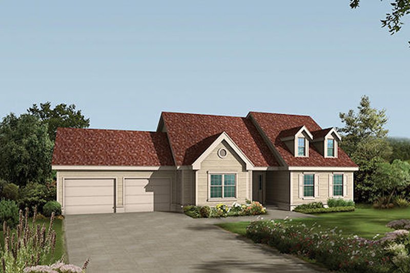 Country Style House Plan - 3 Beds 2 Baths 1642 Sq/Ft Plan #57-217