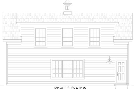 Exterior - Other Elevation 1 for Country House Plan #932-979, 0 bath