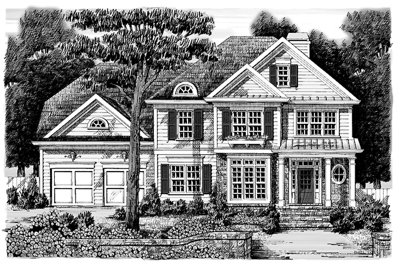 House Blueprint - Exterior - Front Elevation 3 for Country House Plan #927-881 - 4 bed, 3 bath