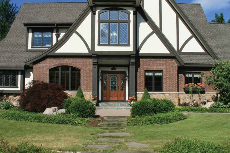 Home Plan - Exterior - Front Elevation 8 for Tudor House Plan #928-27 - 4 bed, 3.5 bath