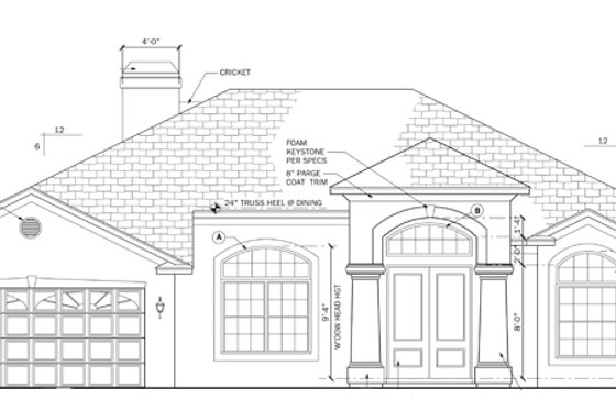 Exterior - Front Elevation 4 for Mediterranean House Plan #1058-42 - 3 bed, 2 bath